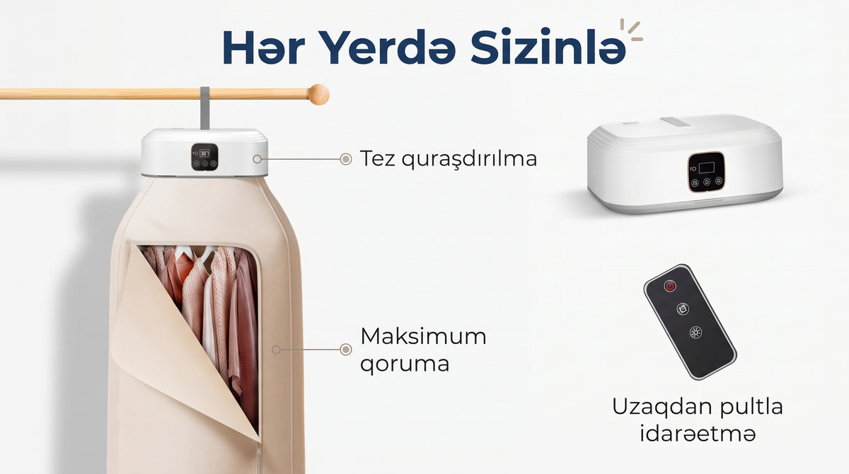 Portativ Elektrikli Paltar Quruducu – Sürətli və Rahat Qurutma