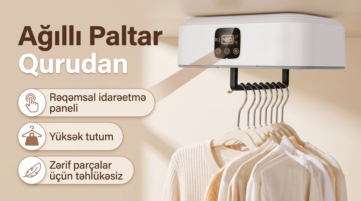 Portativ Elektrikli Paltar Quruducu – Sürətli və Rahat Qurutma